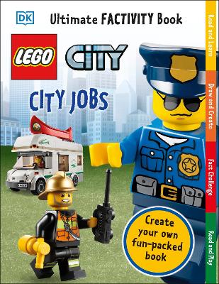 Book cover for LEGO City City Jobs Ultimate Factivity Book