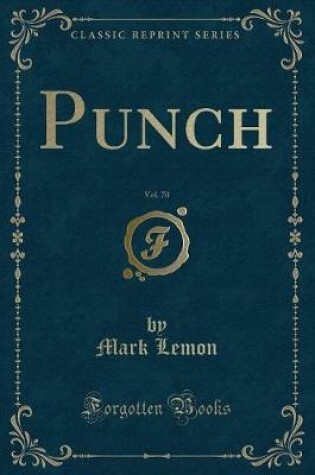 Cover of Punch, Vol. 70 (Classic Reprint)
