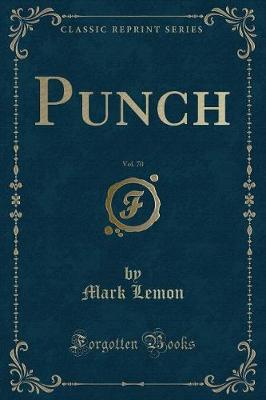 Book cover for Punch, Vol. 70 (Classic Reprint)