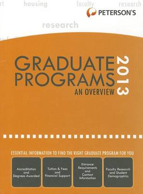 Book cover for Graduate & Professional Programs: An Overview 2013