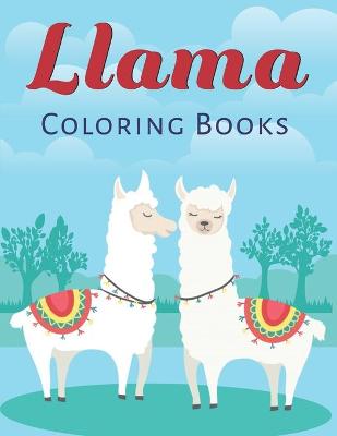 Book cover for Llama Coloring Books