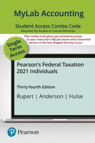 Cover of Mylab Accounting with Pearson Etext -- Combo Access Card -- For Pearson's Federal Taxation 2021 Individuals