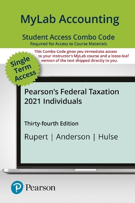 Book cover for Mylab Accounting with Pearson Etext -- Combo Access Card -- For Pearson's Federal Taxation 2021 Individuals
