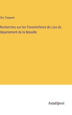 Book cover for Recherches sur les Foraminiferes du Lias du département de la Moselle