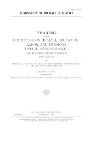 Cover of Nomination of Michael O. Leavitt