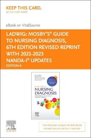 Cover of Mosby's Guide to Nursing Diagnosis, 6th Edition Revised Reprint with 2021-2023 Nanda-I(r) Updates - Elsevier E-Book on Vitalsource (Retail Access Card)