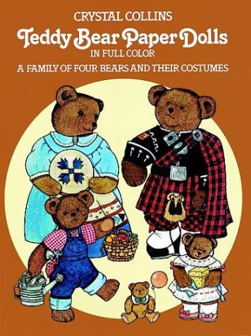 Book cover for Teddy Bear Paper Dolls in Full Colour