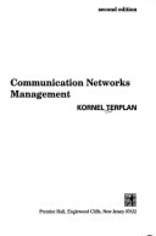 Cover of Communication Network Management