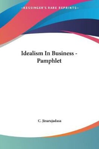 Cover of Idealism In Business - Pamphlet