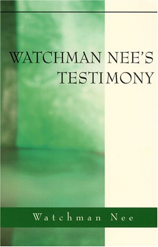 Book cover for Watchman Nee's Testimony