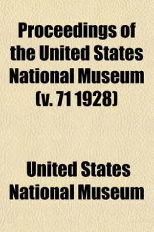 Cover of Proceedings of the United States National Museum (V. 71 1928)