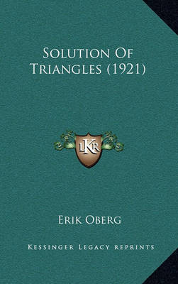 Book cover for Solution of Triangles (1921)