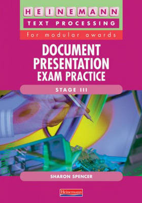 Book cover for Document Presentation Exam Practice Stage III