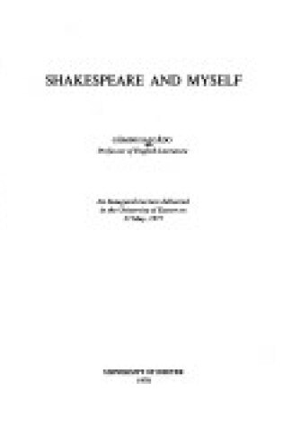 Cover of Shakespeare and Myself