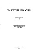 Book cover for Shakespeare and Myself