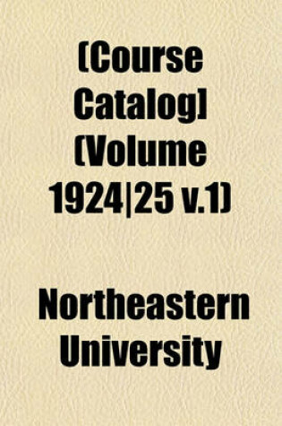 Cover of [Course Catalog] Volume 1924/25 V.1