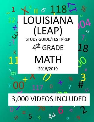 Book cover for 4th Grade LOUISIANA LEAP, 2019 MATH, Test Prep