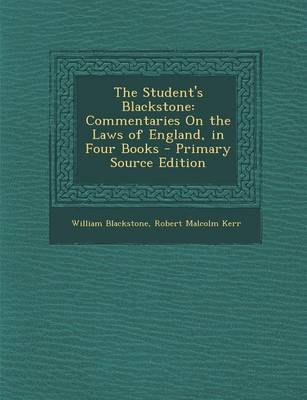 Book cover for The Student's Blackstone