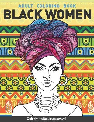 Book cover for Black women Adults Coloring Book