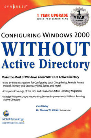 Cover of Configuring Windows 2000 without Active Directory