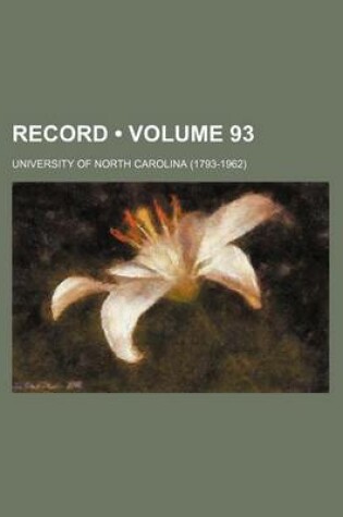 Cover of Record (Volume 93)