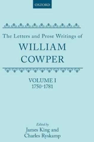 Cover of The Letters and Prose Writings of William Cowper