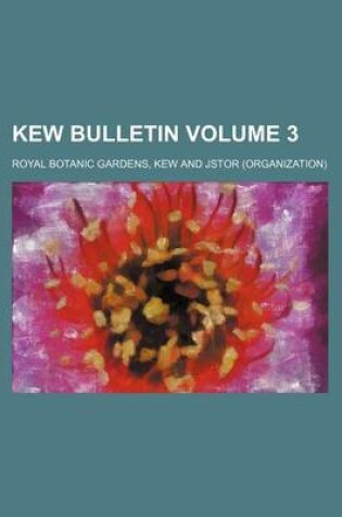 Cover of Kew Bulletin Volume 3