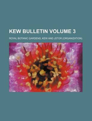 Book cover for Kew Bulletin Volume 3