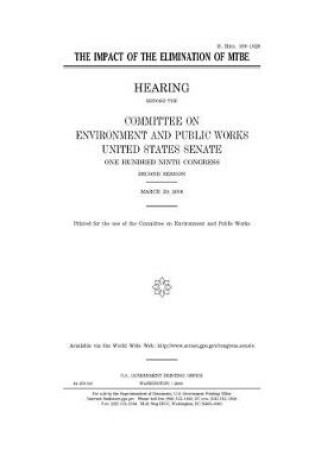 Cover of The impact of the elimination of MTBE