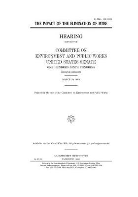 Book cover for The impact of the elimination of MTBE