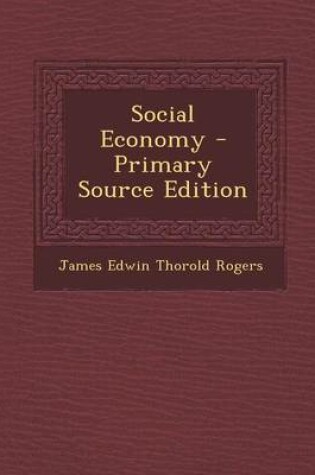 Cover of Social Economy - Primary Source Edition