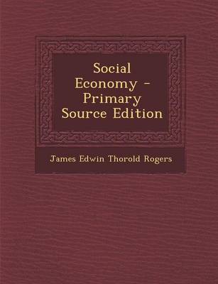 Book cover for Social Economy - Primary Source Edition