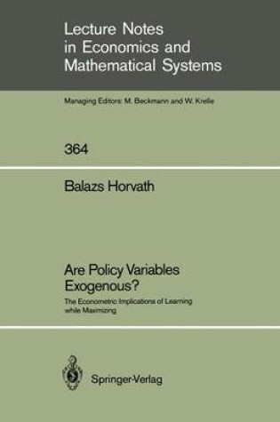 Cover of Are Policy Variables Exogenous?