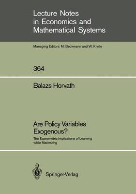 Book cover for Are Policy Variables Exogenous?