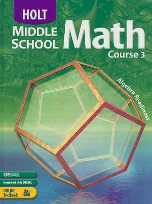 Book cover for Holt Middle School Math, Course 3