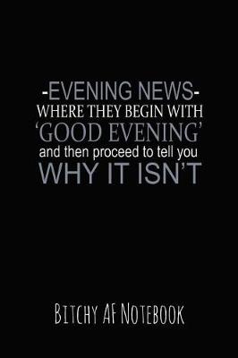 Book cover for Evening News Where They Begin with Good Evening and Then Proceed to Tell You Why It Isn't