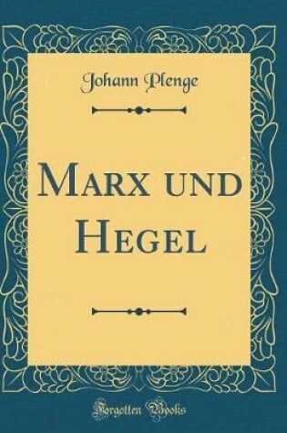 Cover of Marx Und Hegel (Classic Reprint)