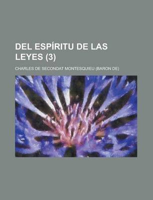 Book cover for del Espiritu de Las Leyes (3)