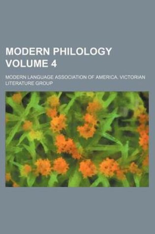 Cover of Modern Philology Volume 4