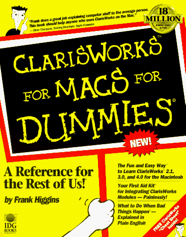 Book cover for ClarisWorks 3 For Dummies