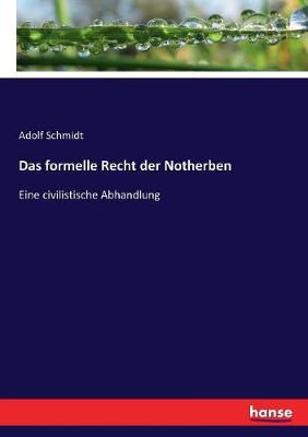 Book cover for Das formelle Recht der Notherben