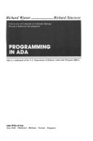 Cover of Programming in ADA