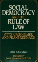 Book cover for Social Democracy and the Rule of Law