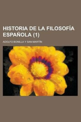 Cover of Historia de La Filosofia Espanola (1 )