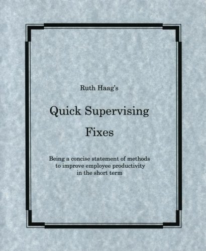 Book cover for Ruth Haag's Quick Supervising Fixes