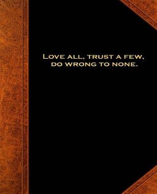 Cover of Shakespeare Quote Love Trust School Composition Book 130 Pages