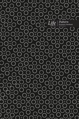 Book cover for Ringed Dots Pattern Composition Notebook, Dotted Lines, Wide Ruled Medium Size 6 x 9 Inch (A5), 144 Sheets Black Cover