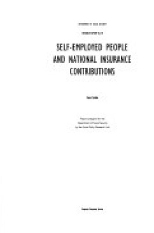 Cover of Self Employed People and National Insurance Contributions