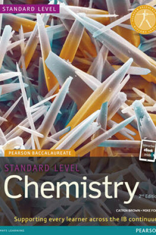 Cover of Pearson Baccalaureate Chemistry Standard Level 2nd edition print and ebook bundle for the IB Diploma