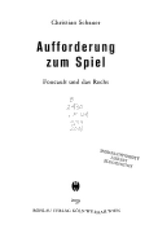 Cover of Aufforderung zum Spiel